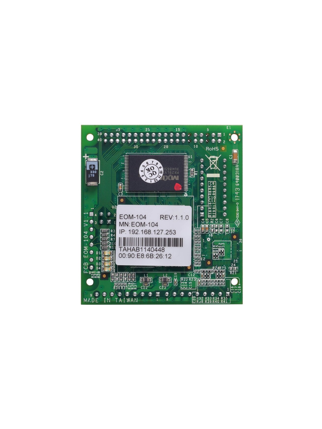 Moxa (EOM-104 Evaluation Kit) Evaluation kit with an EOM-104 switch module and evaluation board with 4 10/100BaseT(X) ports for testing and application development 2