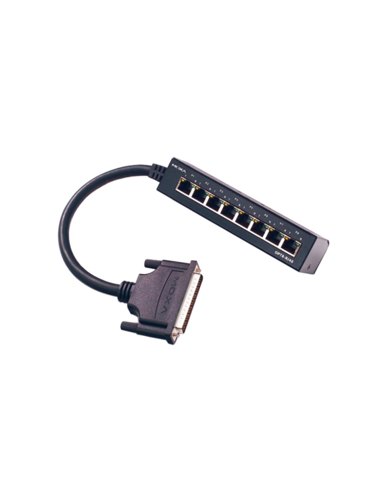 Moxa (OPT 8A) M62 to 8 x DB25 female connection box with DB62 male to DB62 female serial cable 3