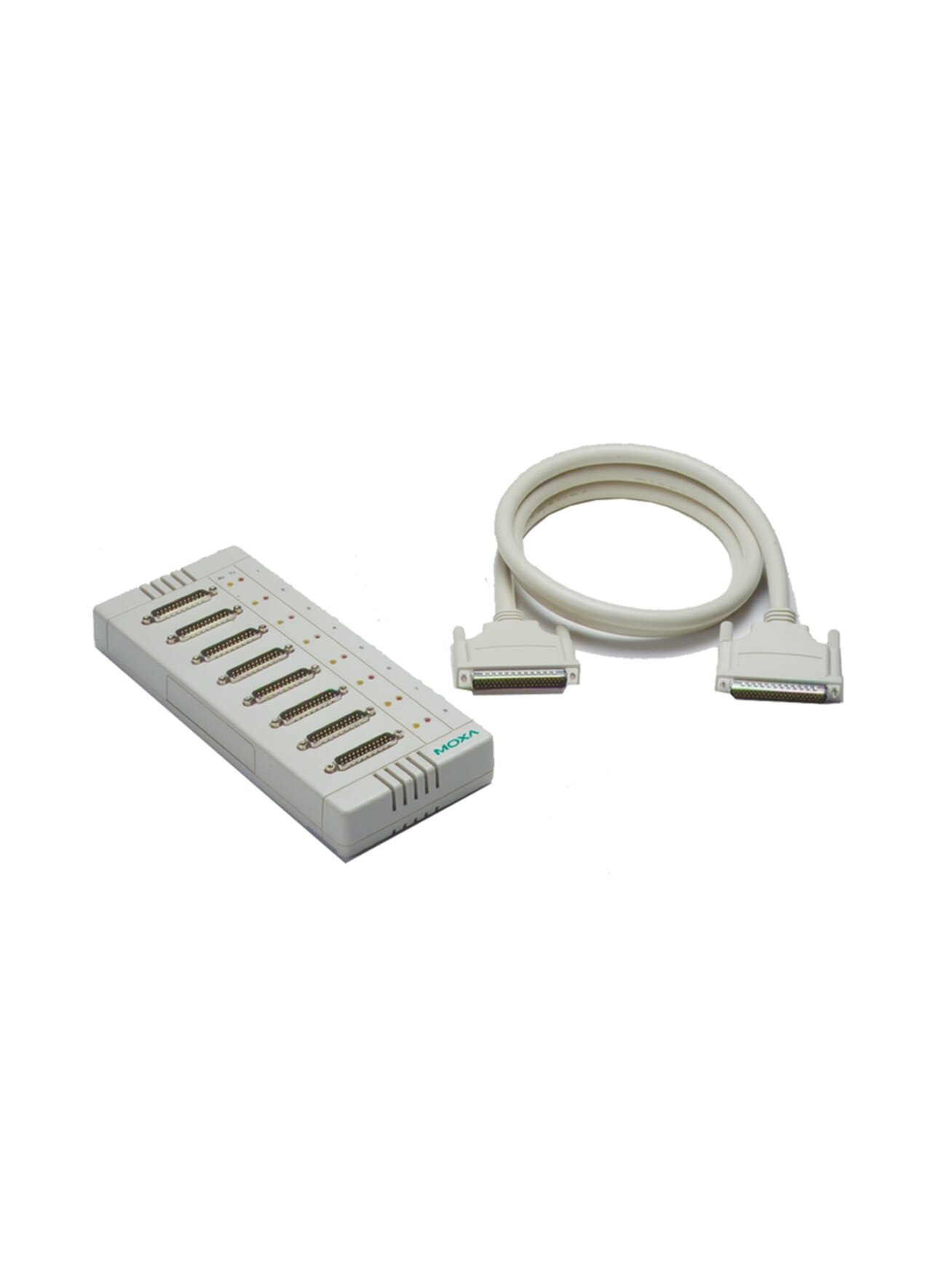 Moxa (OPT 8S+) VHDCI 68 to 8 x DB25 female connection box with surge protection 3