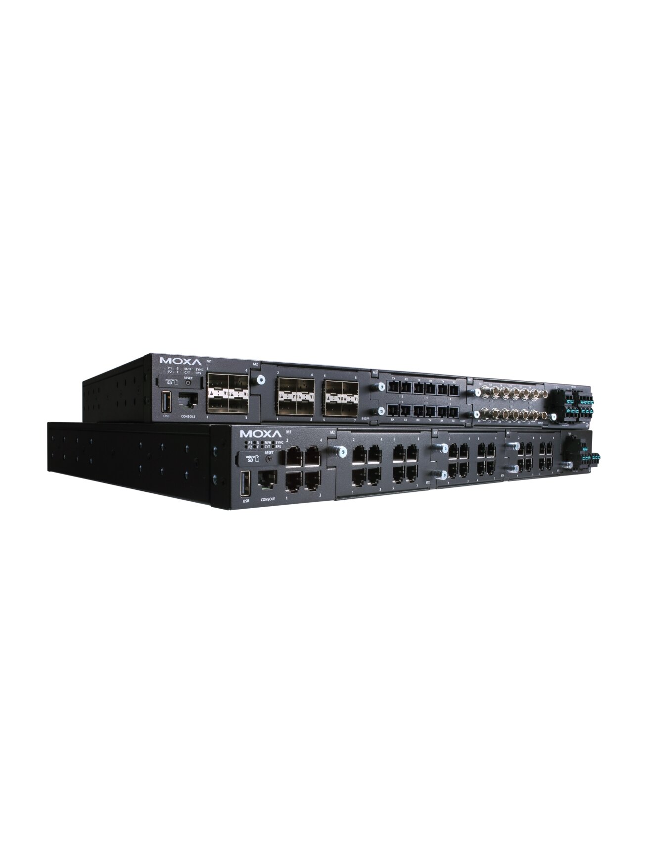 Moxa (RKS-G4028-L3-4GS-LV-T) Layer 3 modular managed Ethernet switch with 4 100/1000BaseSFP ports, 3 slots for Ethernet modules, 1 isolated power supply (24/48 VDC), -40 to 75°C operating temperature 2 Moxa (RKS-G4028-L3-4GS-LV-T) Layer 3 modular managed Ethernet switch with 4 100/1000BaseSFP ports, 3 slots for Ethernet modules, 1 isolated power supply (24/48 VDC), -40 to 75°C operating temperature 2