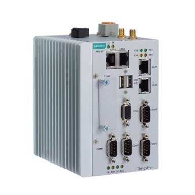 Moxa (AIG-501-T-EU-AZU-LX) 4 prievadų Modbus į Azure pažangūs IIoT tinklų sietuvai, komplektacija: Intel Atom® keturių branduolių 1.91 GHz procesorius, Azure IoT Edge, LTE Cat. 4 modulis ES regionui, Darbinė temperatūra: -40...70 °C Moxa (AIG-501-T-EU-AZU-LX) 4 prievadų Modbus į Azure pažangūs IIoT tinklų sietuvai, komplektacija: Intel Atom® keturių branduolių 1.91 GHz procesorius, Azure IoT Edge, LTE Cat. 4 modulis ES regionui, Darbinė temperatūra: -40...70 °C