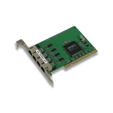 Moxa (CP-104JU-T) 4 prievadų RS-232 universali PCI nuosekliojo ryšio plokštė su RJ45 prievadai on plokštė, Darbinė temperatūra: -40...85 °C