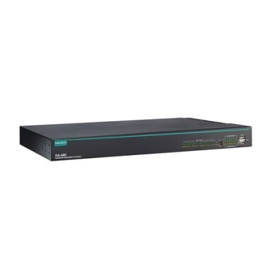 Moxa (DA-680-I-8-WL3-H) IEC 61850-3 1U Montuojamas į spintą kompiuteris, komplektacija: 8 kartos Intel® Core™ i3-8145UE procesorius, 8 GbE prievadai, 8 RS-485 nuosekliojo ryšio prievadai, 2 skaitmeniniai išėjimai (DO), 1 VGA prievadas, 3 USB 3.0 prievadai
