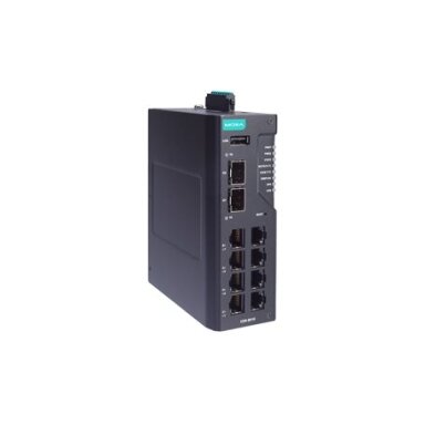 Moxa (EDR-8010-2GSFP-CT-T) 8 FE varinis ir 2 GbE SFP kelių prievadų pramoninis saugus maršrutizatorius su ugniasienė/NAT, 12/24/48 VDC įėjimas įtampa, Darbinė temperatūra: -40...75 °C, apsauginė elektronikos danga Moxa (EDR-8010-2GSFP-CT-T) 8 FE varinis ir 2 GbE SFP kelių prievadų pramoninis saugus maršrutizatorius su ugniasienė/NAT, 12/24/48 VDC įėjimas įtampa, Darbinė temperatūra: -40...75 °C, apsauginė elektronikos danga