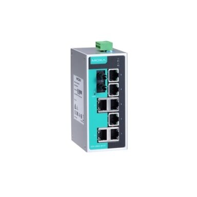 Moxa (EDS-208A-M-ST-T) nevaldomas Ethernet komutatorius, komplektacija: 7 10/100BaseT(X) prievadai, 1 100BaseFX daugiamodis prievadas su ST jungtys, Darbinė temperatūra: -40...75 °C Moxa (EDS-208A-M-ST-T) nevaldomas Ethernet komutatorius, komplektacija: 7 10/100BaseT(X) prievadai, 1 100BaseFX daugiamodis prievadas su ST jungtys, Darbinė temperatūra: -40...75 °C