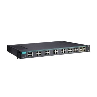 Moxa (ICS-G7528A-4XG-HV-HV-T) 2 lygmens visi prievadai Gigabit, valdomas Ethernet komutatorius, komplektacija: 20 10/100/1000BaseT(X) prievadai, 4 10/100/1000BaseT(X) arba 100/1000BaseSFP lizdas kombinuoti prievadai, 4 10GbE SFP+ lizdai, 2 galvaniškai ats Moxa (ICS-G7528A-4XG-HV-HV-T) 2 lygmens visi prievadai Gigabit, valdomas Ethernet komutatorius, komplektacija: 20 10/100/1000BaseT(X) prievadai, 4 10/100/1000BaseT(X) arba 100/1000BaseSFP lizdas kombinuoti prievadai, 4 10GbE SFP+ lizdai, 2 galvaniškai ats
