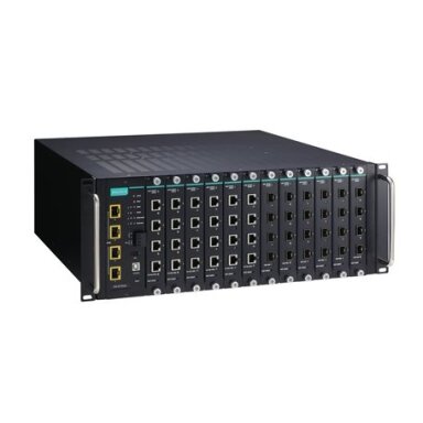 Moxa (ICS-G7752A-4XG-HV-HV) visi prievadai Gigabit, modulinis valdomas Ethernet komutatorius sistema, komplektacija: 4 10GbE SFP+ lizdai, 12 lizdai skirta 4 prievadų Gigabit Ethernet sąsaja moduliai, 2 galvaniškai atskirti maitinimo šaltiniai (85...264 VA Moxa (ICS-G7752A-4XG-HV-HV) visi prievadai Gigabit, modulinis valdomas Ethernet komutatorius sistema, komplektacija: 4 10GbE SFP+ lizdai, 12 lizdai skirta 4 prievadų Gigabit Ethernet sąsaja moduliai, 2 galvaniškai atskirti maitinimo šaltiniai (85...264 VA