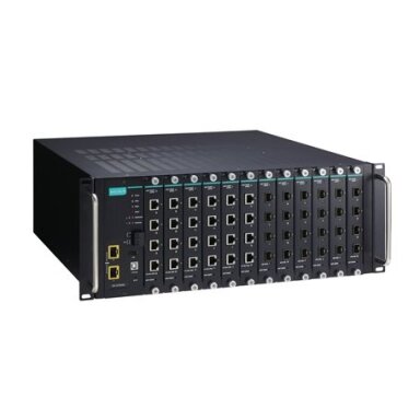 Moxa (ICS-G7850A-2XG-HV-HV) 3 lygmens visi prievadai Gigabit, modulinis valdomas Ethernet komutatorius sistema, komplektacija: 2 10GbE SFP+ lizdai, 12 lizdai skirta 4 prievadų Gigabit Ethernet sąsaja moduliai, 2 galvaniškai atskirti maitinimo šaltiniai (8 Moxa (ICS-G7850A-2XG-HV-HV) 3 lygmens visi prievadai Gigabit, modulinis valdomas Ethernet komutatorius sistema, komplektacija: 2 10GbE SFP+ lizdai, 12 lizdai skirta 4 prievadų Gigabit Ethernet sąsaja moduliai, 2 galvaniškai atskirti maitinimo šaltiniai (8