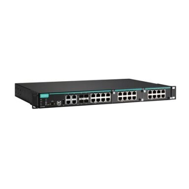 Moxa (IKS-6728A-4GTXSFP-HV-T) modulinis valdomas Ethernet komutatorius, komplektacija: 8 10/100BaseT(X) prievadai, 4 10/100/1000BaseT(X) arba 100/1000BaseSFP kombinuoti prievadai, 2 lizdai skirta Fast Ethernet moduliai, priekinis kabelių prijungimas, 1 ga Moxa (IKS-6728A-4GTXSFP-HV-T) modulinis valdomas Ethernet komutatorius, komplektacija: 8 10/100BaseT(X) prievadai, 4 10/100/1000BaseT(X) arba 100/1000BaseSFP kombinuoti prievadai, 2 lizdai skirta Fast Ethernet moduliai, priekinis kabelių prijungimas, 1 ga