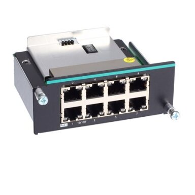 Moxa (IM-6700A-8PoE) Fast Ethernet PoE+ modulis, komplektacija: 8 100BaseT(X) PoE/PoE+ prievadai (skirta IKS-6728A-8PoE serija tik) Moxa (IM-6700A-8PoE) Fast Ethernet PoE+ modulis, komplektacija: 8 100BaseT(X) PoE/PoE+ prievadai (skirta IKS-6728A-8PoE serija tik)