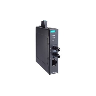 Moxa (IMC-P21A-G2-M-ST) PoE+ pramoninis 10/100Base-T(X) į 100Base-FX medijos keitiklis, daugiamodis prievadas su ST jungtis, Darbinė temperatūra: -10...60 °C Moxa (IMC-P21A-G2-M-ST) PoE+ pramoninis 10/100Base-T(X) į 100Base-FX medijos keitiklis, daugiamodis prievadas su ST jungtis, Darbinė temperatūra: -10...60 °C