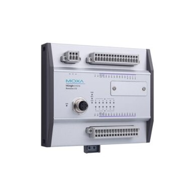 Moxa (ioLogik E1510-M12-T) atsparus aplinkai I/O, 12 skaitmeninių įėjimų (DI), Darbinė temperatūra: -40...85 °C