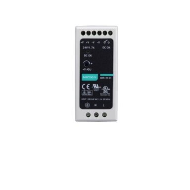 Moxa (MDR-40-24) DIN bėgelio 24 VDC maitinimo šaltinis, komplektacija: 40W/1.7A, 85...264 VAC, arba 120...370 VDC įėjimas, Darbinė temperatūra: -20...70 °C Moxa (MDR-40-24) DIN bėgelio 24 VDC maitinimo šaltinis, komplektacija: 40W/1.7A, 85...264 VAC, arba 120...370 VDC įėjimas, Darbinė temperatūra: -20...70 °C