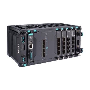 Moxa (MDS-G4020-4XGS-T) 2 lygmens visi prievadai Gigabit, modulinis valdomas Ethernet komutatorius, komplektacija: 4 fiksuotas 10GbE SFP+ lizdai, 4 lizdai skirta pasirinktinai 4 prievadų GE/FE moduliai, 2 lizdai skirta galvaniškai atskirtas maitinimas mod Moxa (MDS-G4020-4XGS-T) 2 lygmens visi prievadai Gigabit, modulinis valdomas Ethernet komutatorius, komplektacija: 4 fiksuotas 10GbE SFP+ lizdai, 4 lizdai skirta pasirinktinai 4 prievadų GE/FE moduliai, 2 lizdai skirta galvaniškai atskirtas maitinimas mod