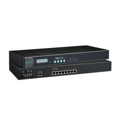 Moxa (NPort 5610-8-48V) 8 prievadų RS-232 Montuojamas į spintą įrenginių serveris su RJ45 jungtys ir 48 VDC maitinimo įėjimas Moxa (NPort 5610-8-48V) 8 prievadų RS-232 Montuojamas į spintą įrenginių serveris su RJ45 jungtys ir 48 VDC maitinimo įėjimas