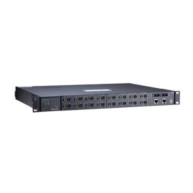 Moxa (NPort S9650I-16F-2HV-SSC-T) 16 prievadų RS-232/422/485 atsparus aplinkai įrenginių serveris su daugiamodis ST jungtys on nuosekliojo ryšio prievadai, 2 10/100BaseT(X) prievadai su IEEE 1588v2 Palaikymas, 88...300 VDC arba 85...264 VAC, Darbinė tempe Moxa (NPort S9650I-16F-2HV-SSC-T) 16 prievadų RS-232/422/485 atsparus aplinkai įrenginių serveris su daugiamodis ST jungtys on nuosekliojo ryšio prievadai, 2 10/100BaseT(X) prievadai su IEEE 1588v2 Palaikymas, 88...300 VDC arba 85...264 VAC, Darbinė tempe