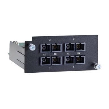Moxa (PM-7500-4SSC) Fast Ethernet modulis, komplektacija: 4 100BaseFX vienamodis prievadai su SC jungtys, atitinka su IEC 61850-3, Darbinė temperatūra: -40...85 °C Moxa (PM-7500-4SSC) Fast Ethernet modulis, komplektacija: 4 100BaseFX vienamodis prievadai su SC jungtys, atitinka su IEC 61850-3, Darbinė temperatūra: -40...85 °C