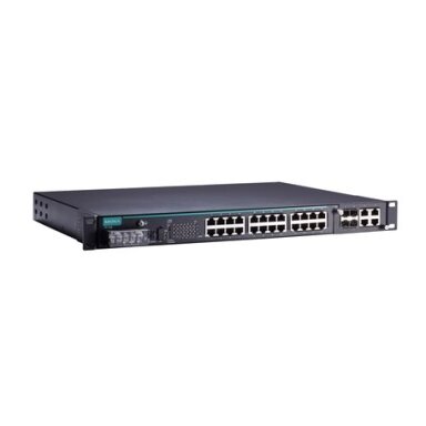 Moxa (PT-7528-12MSC-12TX-4GSFP-HV-HV) IEC 61850-3 valdomas Montuojamas į spintą Ethernet komutatorius, komplektacija: 12 100BaseFX prievadai (MSC), 12 10/100BaseT(X) prievadai, ir 4 1000BaseSFP prievadai, skirta a bendras of up į 28 prievadai, 2 galvanišk Moxa (PT-7528-12MSC-12TX-4GSFP-HV-HV) IEC 61850-3 valdomas Montuojamas į spintą Ethernet komutatorius, komplektacija: 12 100BaseFX prievadai (MSC), 12 10/100BaseT(X) prievadai, ir 4 1000BaseSFP prievadai, skirta a bendras of up į 28 prievadai, 2 galvanišk
