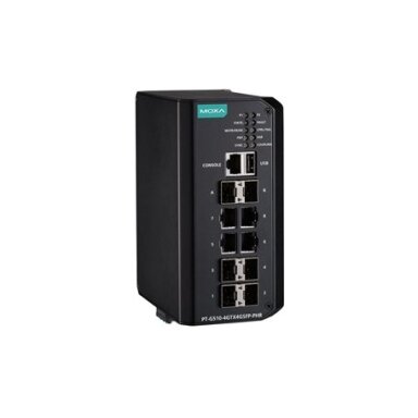 Moxa (PT-G510-4GTX4GSFP-PHR-WV-CT) IEC 61850-3 ir IEC 62439-3 visi prievadai Gigabit, valdomas Ethernet komutatorius, komplektacija: 4 100/1000BaseT(X) prievadai, 6 100/1000Base SFP prievadai, galvaniškai atskirtas dvigubas maitinimas maitinimo šaltinis ( Moxa (PT-G510-4GTX4GSFP-PHR-WV-CT) IEC 61850-3 ir IEC 62439-3 visi prievadai Gigabit, valdomas Ethernet komutatorius, komplektacija: 4 100/1000BaseT(X) prievadai, 6 100/1000Base SFP prievadai, galvaniškai atskirtas dvigubas maitinimas maitinimo šaltinis (