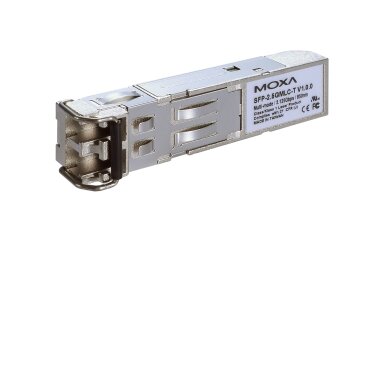 Moxa (SFP-2.5GMLC-T) SFP modulis, komplektacija: 1 2.5GBaseFX prievadas su LC jungtis, daugiamodis, skirta 170, 200, 550, 600 m perdavimas, Darbinė temperatūra: -40...85 °C