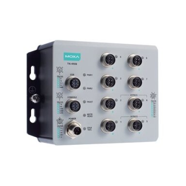 Moxa (TN-4908-ETBN-F-4GTX-4GTXBP-WV-CT-T) IEC 61375 ETBN pramoninis saugus ugniasienė maršrutizatorius, komplektacija: 8 Gigabit Ethernet prievadai įskaitant 4 Gigabit Ethernet prievadai su apėjimo funkcija relė, 24...110 VDC maitinimo įėjimas, IP40, Darb Moxa (TN-4908-ETBN-F-4GTX-4GTXBP-WV-CT-T) IEC 61375 ETBN pramoninis saugus ugniasienė maršrutizatorius, komplektacija: 8 Gigabit Ethernet prievadai įskaitant 4 Gigabit Ethernet prievadai su apėjimo funkcija relė, 24...110 VDC maitinimo įėjimas, IP40, Darb