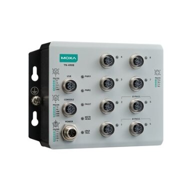 Moxa (TN-4908-ETBN-F-4TXBP-WV-CT-T) IEC 61375 ETBN pramoninis saugus ugniasienė maršrutizatorius, komplektacija: 4 Fast Ethernet prievadai su apėjimo funkcija relė, 24...110 VDC maitinimo įėjimas, IP40, Darbinė temperatūra: -40...70 °C, apsauginė elektron Moxa (TN-4908-ETBN-F-4TXBP-WV-CT-T) IEC 61375 ETBN pramoninis saugus ugniasienė maršrutizatorius, komplektacija: 4 Fast Ethernet prievadai su apėjimo funkcija relė, 24...110 VDC maitinimo įėjimas, IP40, Darbinė temperatūra: -40...70 °C, apsauginė elektron