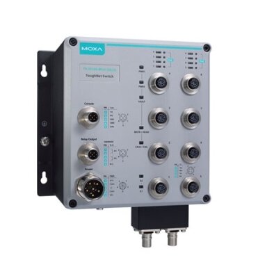 Moxa (TN-5510A-8PoE-2GLSX-ODC-WV-CT-T) 8 10/100BaseT(X), komplektacija: 802.3ties PoE+ prievadai, komplektacija: M12 jungtis ir 2 GE šviesolaidis prievadai, maitinimo įėjimas 24...110 VDC, Darbinė temperatūra: -40...75 °C, apsauginė elektronikos danga Moxa (TN-5510A-8PoE-2GLSX-ODC-WV-CT-T) 8 10/100BaseT(X), komplektacija: 802.3ties PoE+ prievadai, komplektacija: M12 jungtis ir 2 GE šviesolaidis prievadai, maitinimo įėjimas 24...110 VDC, Darbinė temperatūra: -40...75 °C, apsauginė elektronikos danga