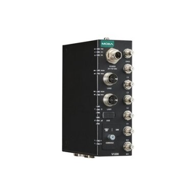 Moxa (V1202-CT-T) Arm architektūros kompaktiškas bėgelis kompiuteris, komplektacija: 2 GbE prievadai, 1 USB prievadas, 1 microSD lizdas, 24...110 VDC, Darbinė temperatūra: -40...70 °C, apsauginė elektronikos danga Moxa (V1202-CT-T) Arm architektūros kompaktiškas bėgelis kompiuteris, komplektacija: 2 GbE prievadai, 1 USB prievadas, 1 microSD lizdas, 24...110 VDC, Darbinė temperatūra: -40...70 °C, apsauginė elektronikos danga