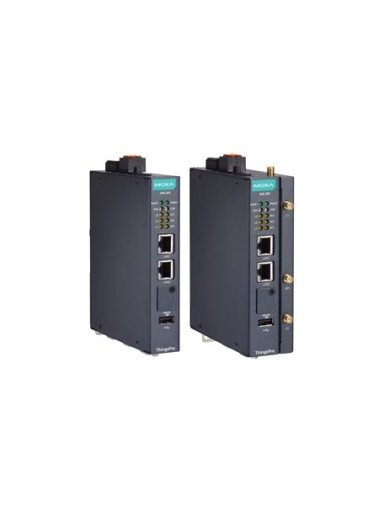 Moxa (AIG-301-T-US-AZU-LX) 2-port Modbus to Azure advanced IIoT gateways with Arm® Cortex™-A7 dual-core 1 GHz processor, Azure IoT Edge, LTE Cat. 4 module for U.S. region, -40 to 70°C operating temperature