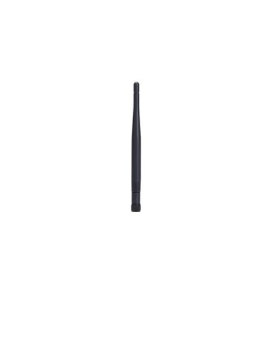 Moxa (ANT-WDB-ARM-0202) 2 dBi at 2.4 GHz or 2 dBi at 5 GHz, RP-SMA (male), dual-band, omnidirectional antenna