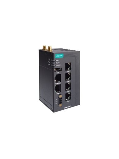 Moxa (AWK-1165C-UN) Industrial Wi-Fi 6 (802.11ax) wireless client with 5 10/100/1000BaseT(X) ports, IP30, UN band, -25 to 60°C operating temperature