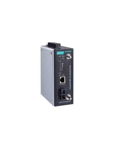 Moxa (AWK-3131A-SSC-RTG-US-T) Wi-Fi 4 (802.11n) railway onboard train-to-ground single-radio AP/client, SC connectors, IP30, US band, -40 to 75°C operating temperature