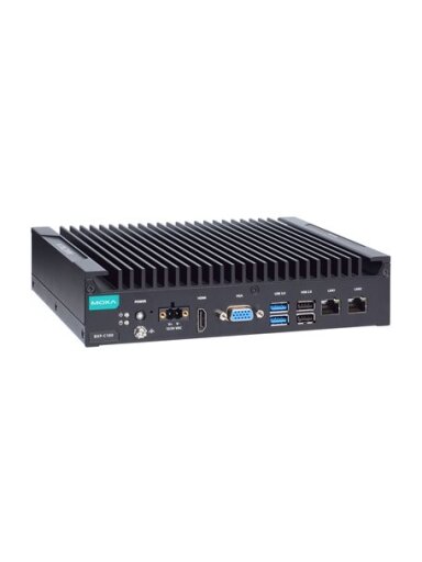 Moxa (BXP-C100-C1-T-Win10) Box computer with Intel® Celeron® 6305E processor, 2 LAN ports, 2 serial ports, 4 DIs, 4 DOs, 2 USB 3.0 ports, 4 USB 2.0 ports, 1 VGA port, 1 HDMI port, 1 CFast slot, 1 SD slot, 12/24 VDC power input, Windows 10 LTSC 2021 preins