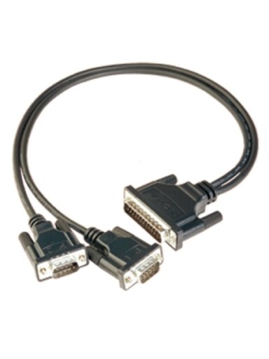 Moxa (CBL-M25M9x2-50) DB25 male to 2 x DB9 male serial cable, 50 cm