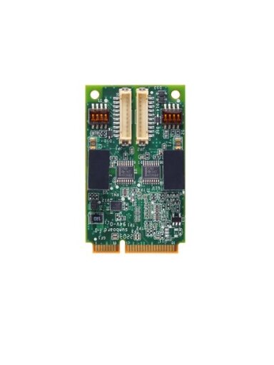 Moxa (CP-102N-I-T) 2-port RS-232 Mini PCI Express serial board with 2.5 kV capacitive isolation, -40 to 85°C operating temperature