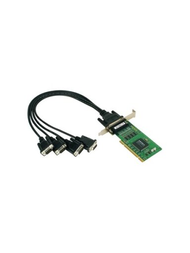 Moxa (CP-104JU) 4-port RS-232 Universal PCI serial board with RJ45 ports on the board, 0 to 55°C operating temperature