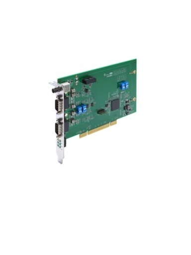 Moxa (DA-IRIG-B-S-02-T) IRIG-B expansion module, PCI interface, 1 fiber IRIG-B input, 1 DB9M input/output, 1 DB9M output, -40 to 75°C operating temperature