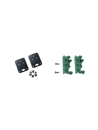 Moxa (DK-UP1400) DIN-rail/wall-mounting kit, 2 plates, 6 screws, and 2 DIN-rail plates, 4 screws