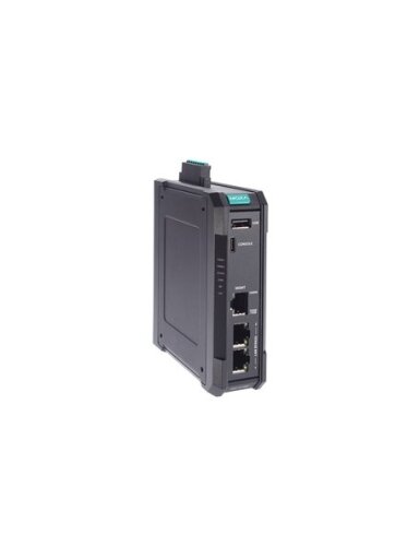 Moxa (EDF-G1002-BP) Industrial next-gen LAN firewall with 2 10/100/1000BaseT(X) ports, 1 Ethernet-based management port, Intrusion Prevention System (IPS), Deep Packet Inspection (DPI), Gen3 bypass, centralized management through MXsecurity, -10 to 60°C o