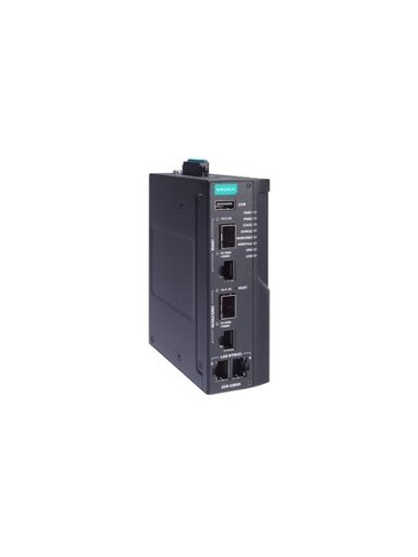 Moxa (EDR-G9004-VPN-2MGTXSFP) Industrial secure router with 2 Gigabit copper ports with Gen3 Bypass, 2 Gigabit copper/SFP combo ports with firewall/NAT/VPN, 12/24/48 VDC input voltage, -10 to 60°C operating temperature