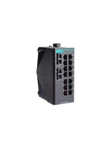 Moxa (EDS-2016-ML-MM-SC) Unmanaged Ethernet switch with 14 10/100BaseT(X) ports, 2 100BaseFX multi-mode ports with SC connectors, -10 to 60°C operating temperature
