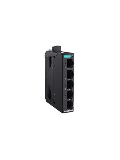 Moxa (EDS-G2005-EL-T) Unmanaged full Gigabit Ethernet switch with 5 10/100/1000 BaseT(X) ports, 12/24/48 power input, metal housing, -40 to 75°C operating temperature