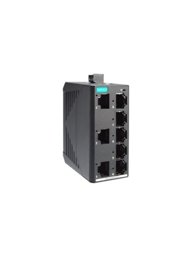 Moxa (EDS-G2008-ELP) Unmanaged full Gigabit Ethernet switch with 8 10/100/1000 BaseT(X) ports, 12/24/48 power input, plastic housing, -10 to 60°C operating temperature