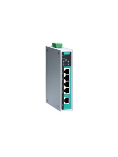 Moxa (EDS-G205A-4PoE-T) Unmanaged Gigabit PoE switch with 4 PoE 10/100/1000BaseT(X) ports, 1 1000BaseT port, -40 to 75°C operating temperature