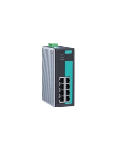 Moxa (EDS-G308) Unmanaged full Gigabit Ethernet switch with 8 10/100/1000BaseT(X) ports, 0 to 60°C operating temperature