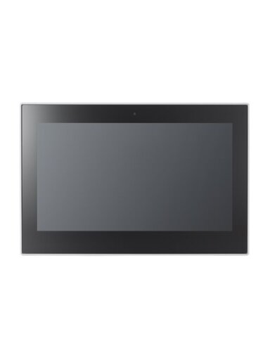 Moxa (EXPC-F2150W-TL7-DC) 15.6-inch flat-panel fanless industrial computer with Intel® Core™ i7-1185G7E processor, 1200-nit PCAP touchscreen, 4 Ethernet ports, 3 serial ports, 1 VGA port, 1 DisplayPort, 9 to 36 VDC power input, IP66 (front), IP42 (rear),