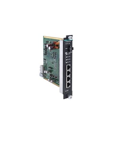Moxa (IM-G7000A-4PoE) Gigabit Ethernet PoE+ interface module with 4 10/100/1000BaseT(X) ports, -10 to 60°C operating temperature