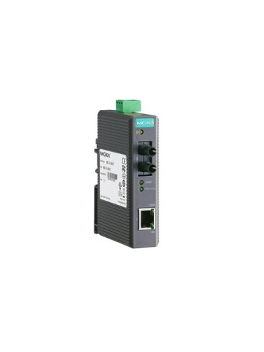 Moxa (IMC-21-M-ST) Industrial 10/100BaseT(X) to 100BaseFX media converter, multi-mode, ST connector