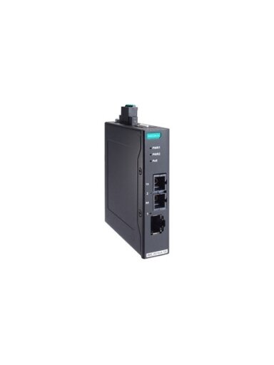 Moxa (IMC-P21GA-G2-SX-SC) PoE+ industrial 10/100/1000Base-T(X) to 1000Base-SX media converter, multi-mode port with SC connector, -10 to 60°C operating temperature