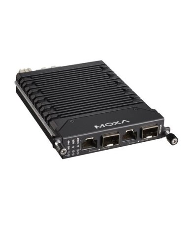 Moxa (LM-7000H-2GPHR) Gigabit Ethernet module with 2 100/1000BaseT(X) PRP/HSR or 100/1000BaseSFP PRP/HSR combo ports, -40 to 75°C operating temperature